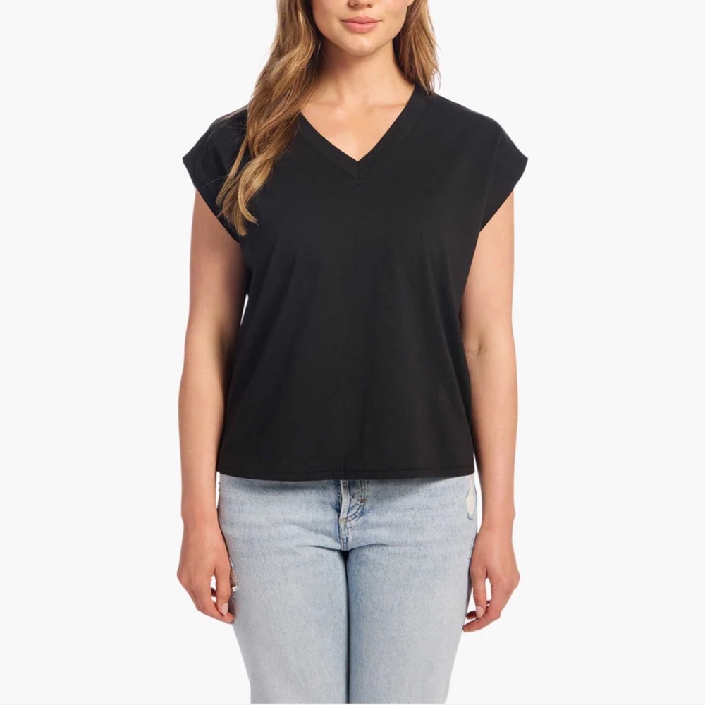 Nuuds Black vneck muscle shirt